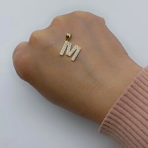 10K Gold Initial Pendants A-Z